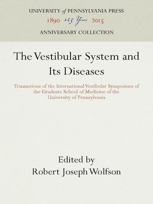 cover image of The Vestibular System and Its Diseases